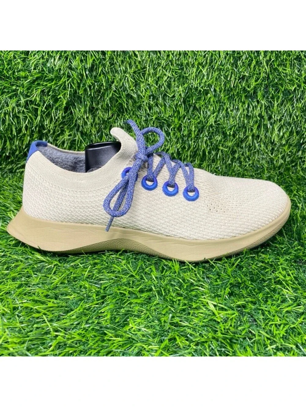 Allbirds Tree Dasher Sneakers Men's 12M Beige Blue Athletic Running Shoes 2215